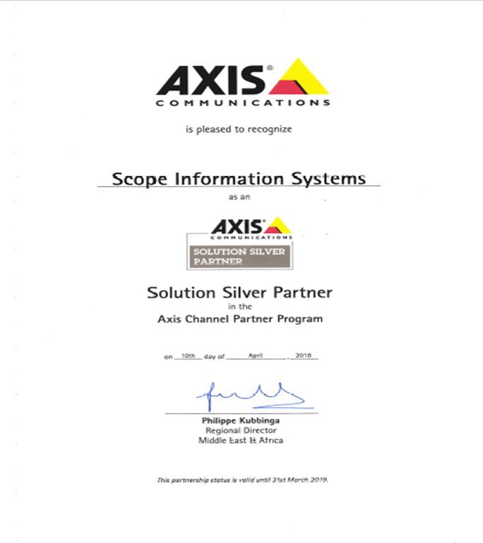 Read more about the article Axis Communications Silver Partner